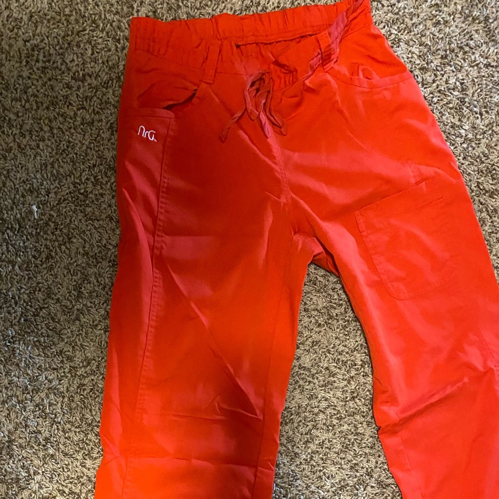 NrG by Barco Orange Scrub Pants